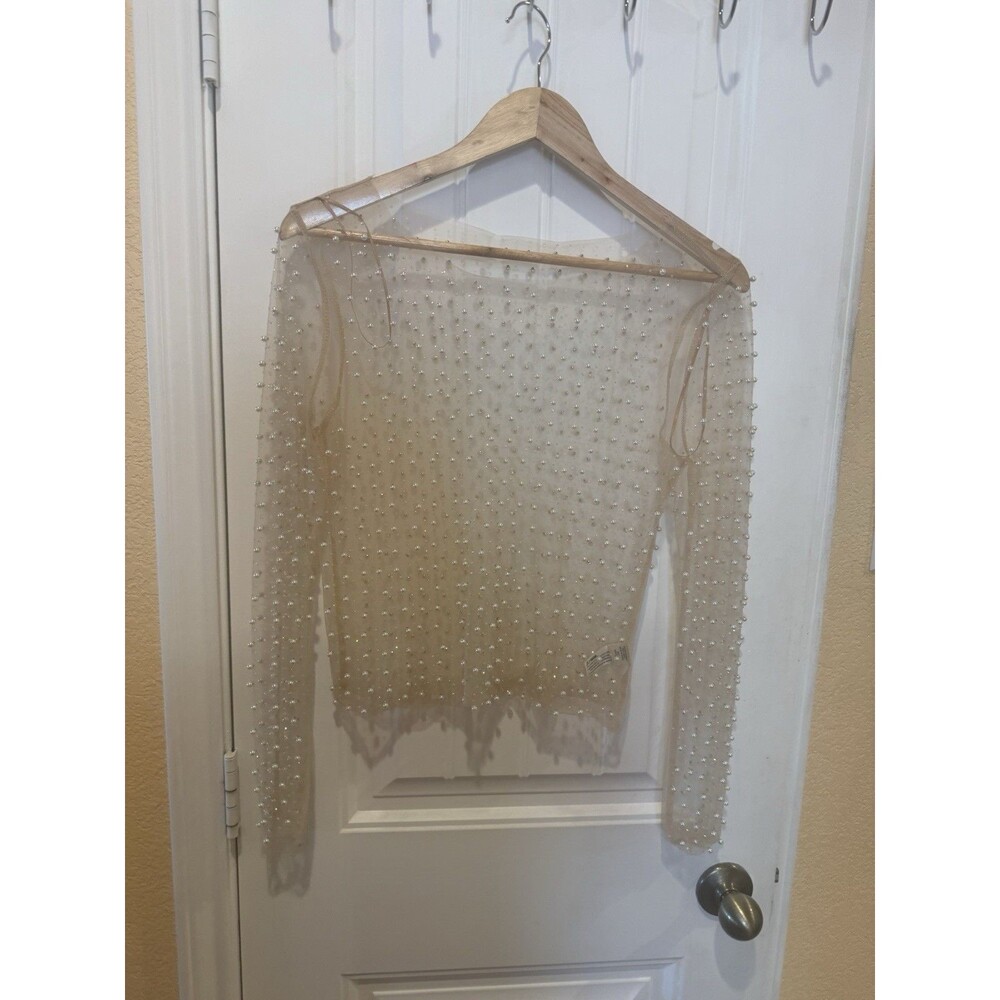 Unbranded Pearl Sheer Top Size No Size (S-M)
